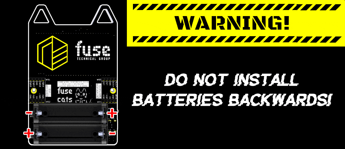 Battery installation warning